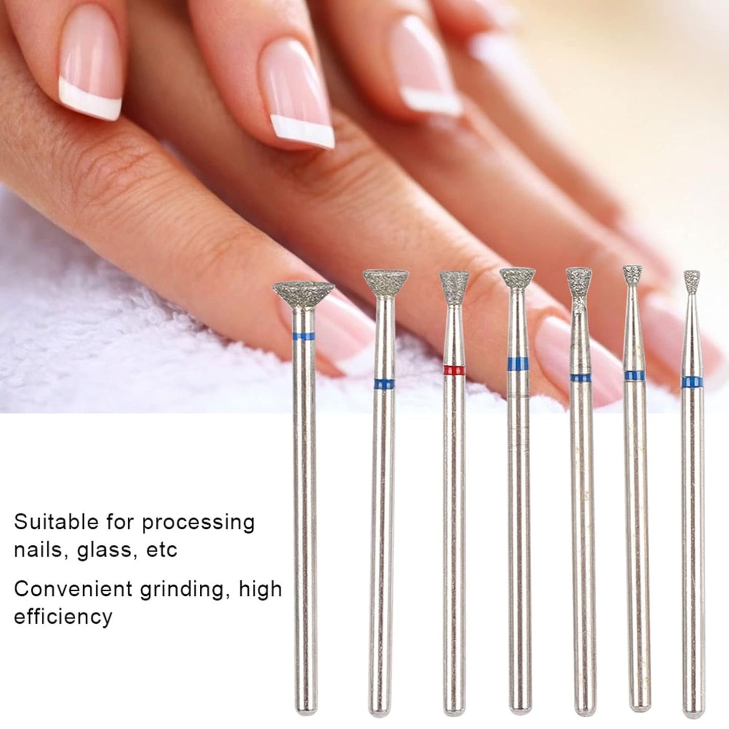 Nail Drill Bits, Multi Functional Nail Art Manicure Drill Bits, Electric Manicure Grinding Head Tool