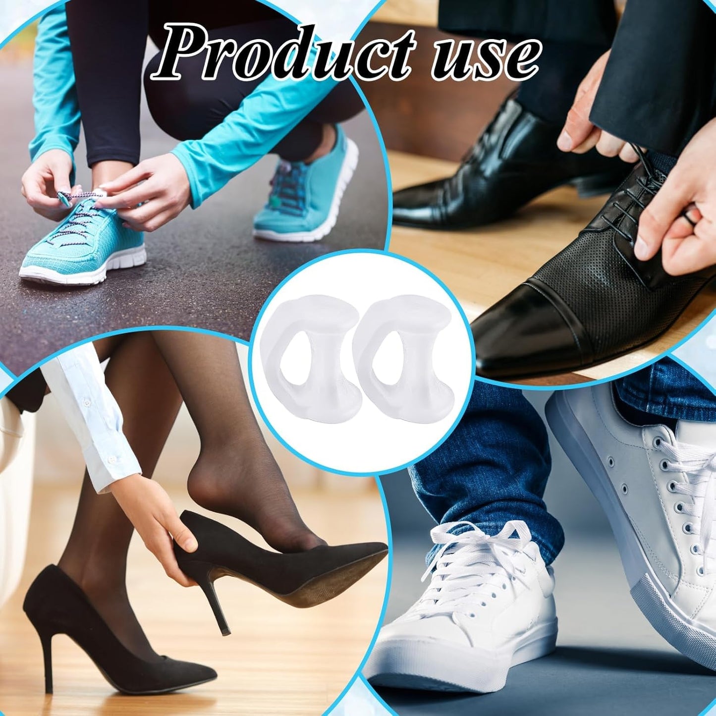 Gel Toe Separator, Pinky Toe Spacers, Little Toe Cushions Straightener Bunion Corrector for Preventing Rubbing & Relieving Pressure, Pain Relief from Overlapping Toes (White-10pcs)