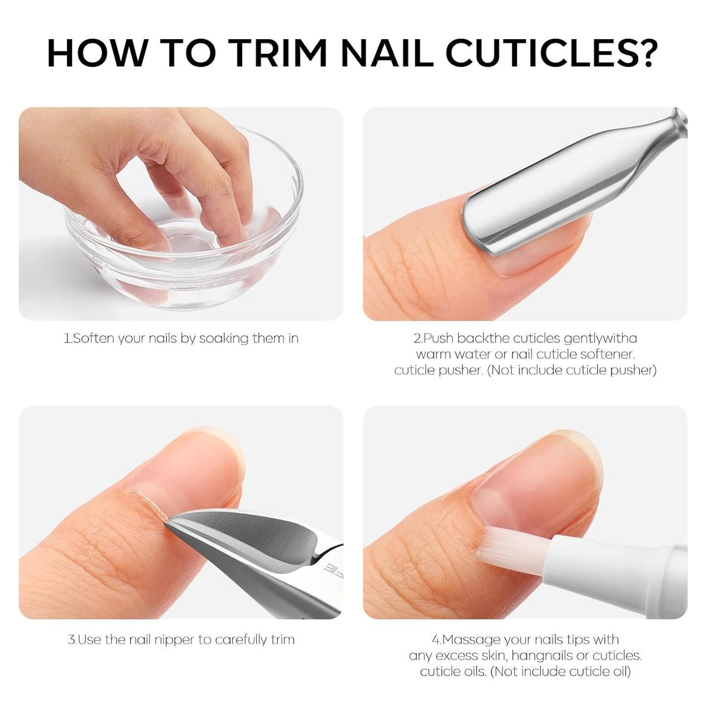 FAMILIFE Cuticle Nippers Scissors – Professional Stainless Steel Cuticle Trimmer for Thick Nails, Ingrown Toenails & Seniors, Sharp Durable Blades with Ergonomic Handle for Salon & Home Use