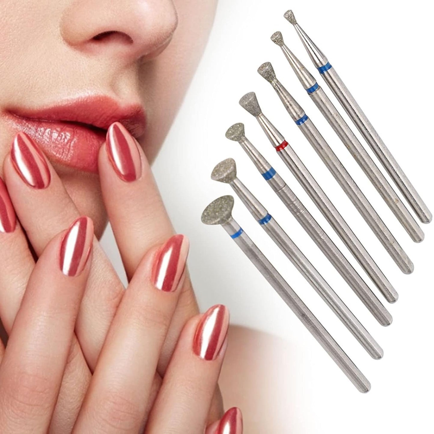 Nail Drill Bits, Multi Functional Nail Art Manicure Drill Bits, Electric Manicure Grinding Head Tool