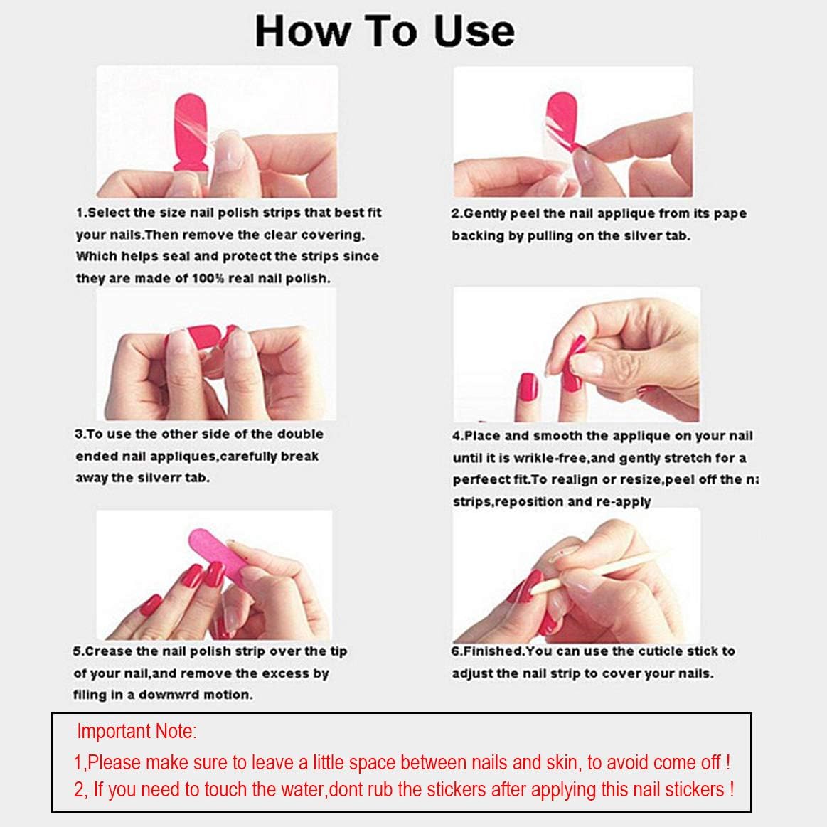 WOKOTO 5 Sheets Christmas Adhesive Nail Art Polish Stickers Tips with 1Pc Nail File Nail Wraps Decals Strips Set Manicure Holiday Pack