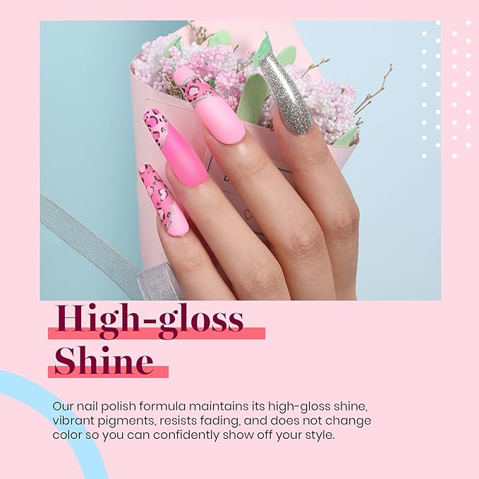Beetles Neon Pink Gel Nail Polish 15ml Bright Summer Gel Nail Polish Bubble Baby Pink Color Soak Off Uv LED Nail Lamp Nail Art Manicure Salon DIY Home Gifts for Mom