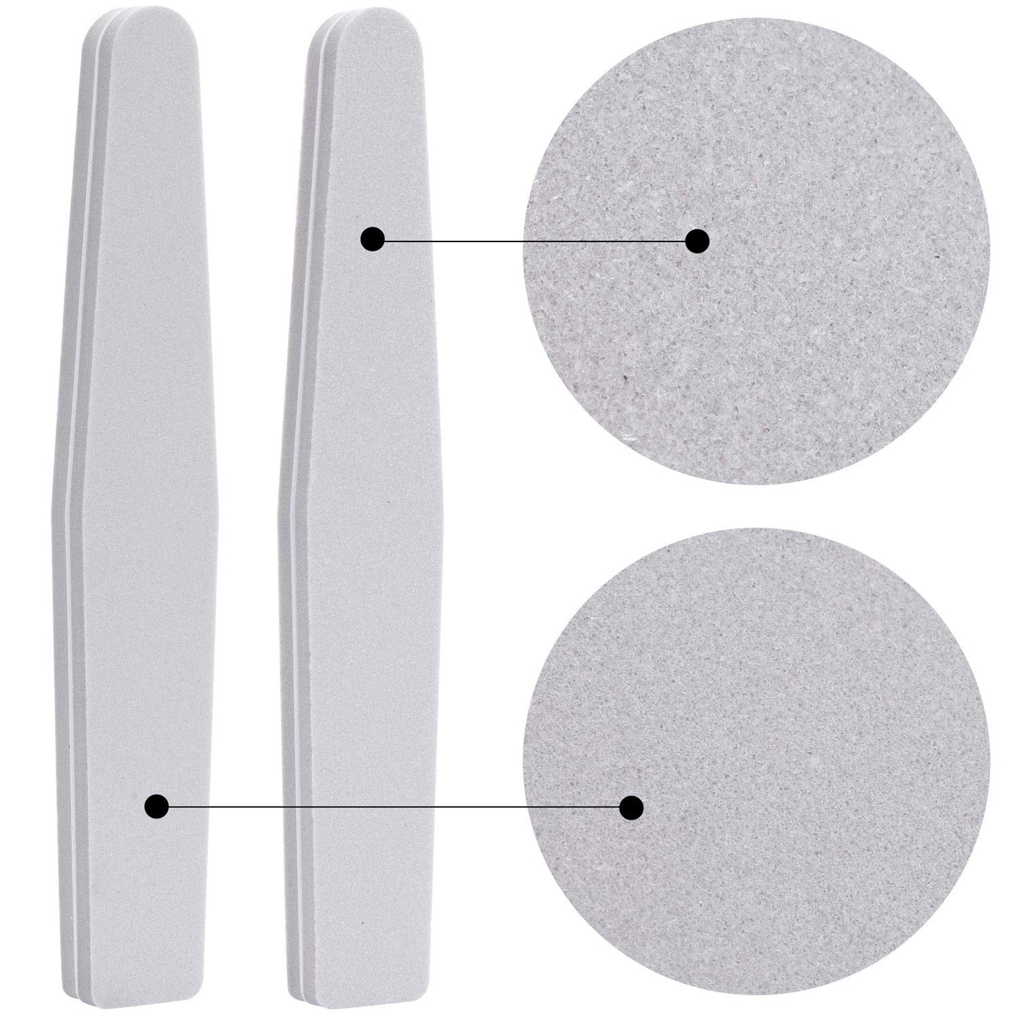 20Pcs Nail Buffer Block Sponge Washable Double Sided 100/180 Sanding Buffing Files (Gray)
