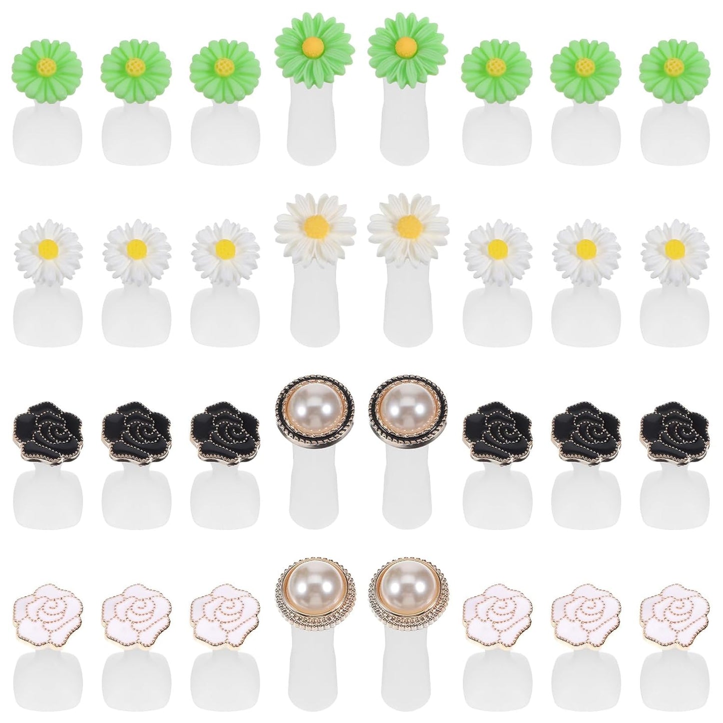 32 Pieces Silicone Toe Separators 2 Styles Toe Separators for Pedicure Comfortable Toes Spreaders Toes Dividers Manicure Pedicure Tools for Nail Salon Nail Art Accessories
