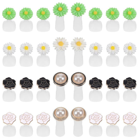 32 Pieces Silicone Toe Separators 2 Styles Toe Separators for Pedicure Comfortable Toes Spreaders Toes Dividers Manicure Pedicure Tools for Nail Salon Nail Art Accessories