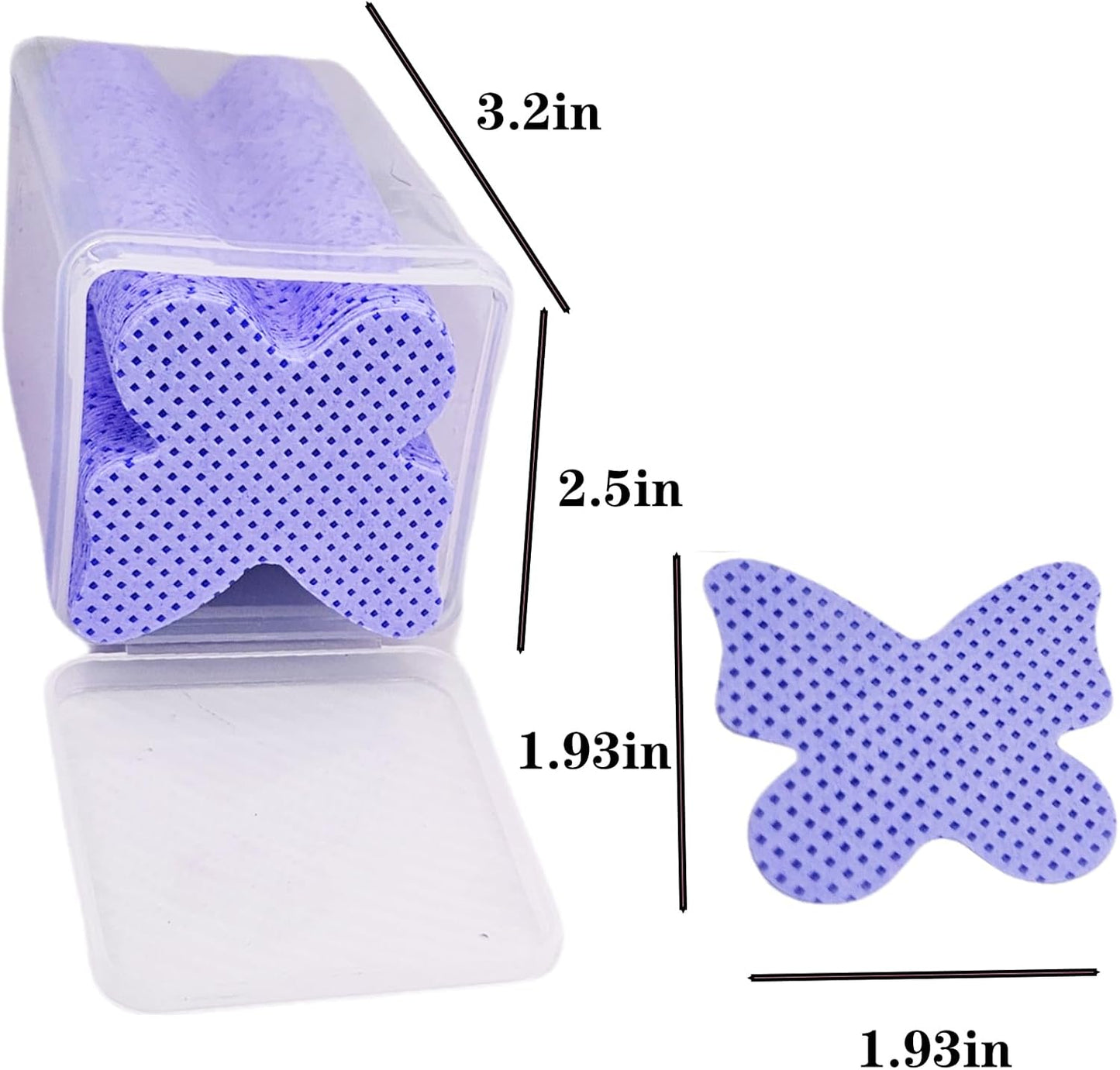1000 PCS Lint Free Nail Wipes Eyelash Extension Glue Wipes Non-Woven Fabric Lash Glue Nail Polish Remover Cleaning Pads Lash Glue for Lash Extension Supplies