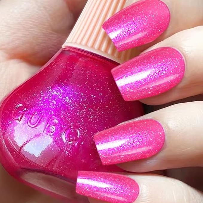 Major Dijit Quick Dry Nail Polish Pearl Magenta Pink Summer Nail Lacquer for Nail Art Regular Nail Polish 0.41 fl oz.