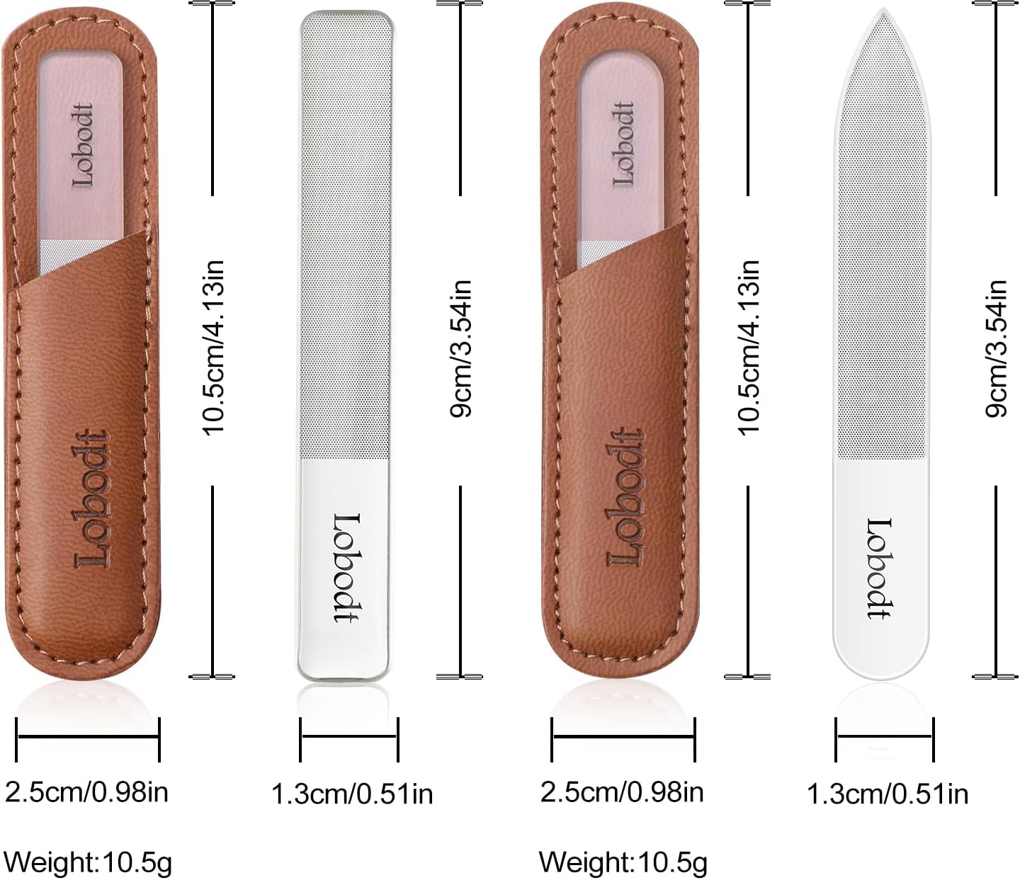 Glass Nail Shiner,Upgrade Nano Glass Nail Files &Nail Buffers Polisher Professional Crystal Manicure Tools Kit for Natural Nail, Great for Home Salon or Travel Use