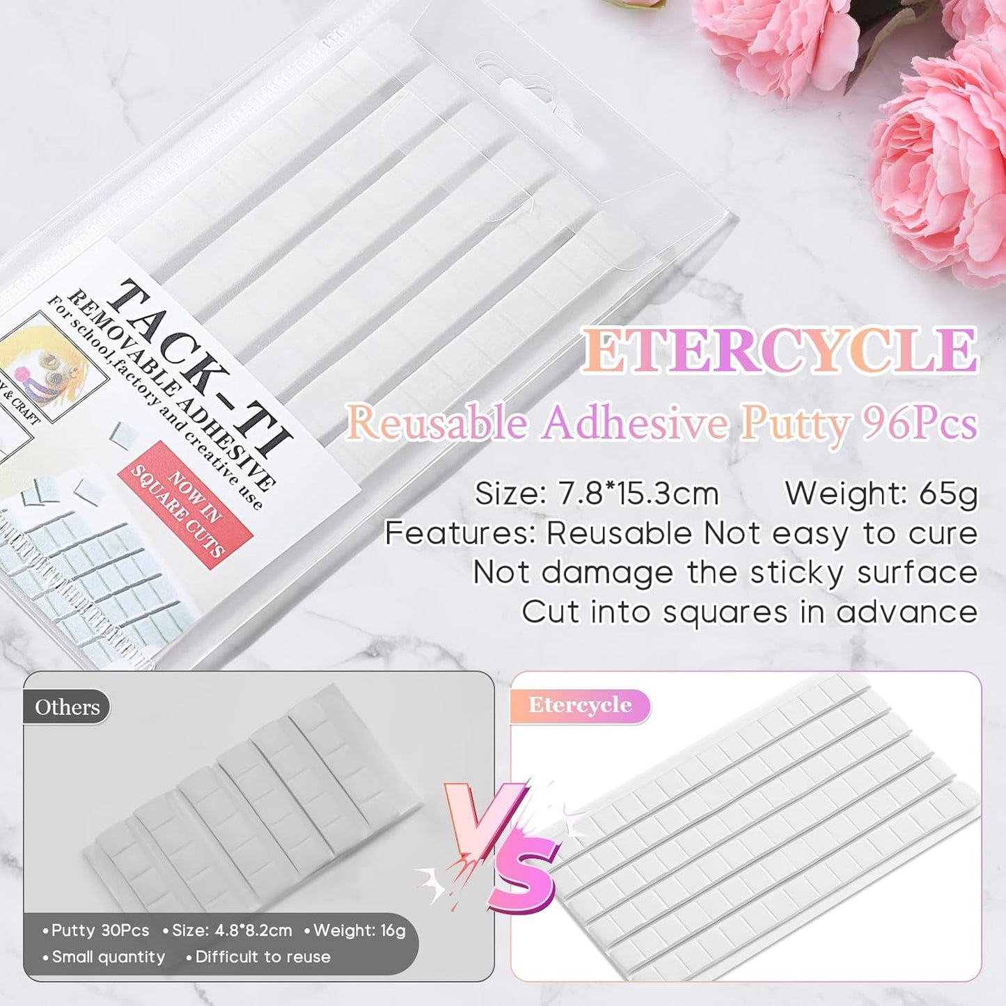 Etercycle Nail Stand, 2 Set Nail Holder For Painting Nails, Magnetic Press On Nail Kit Nail Tech Must Haves Practice Acrylic Nail Art Tools for Home DIY Salon Nails Display with 96 Pcs Sticky Putty