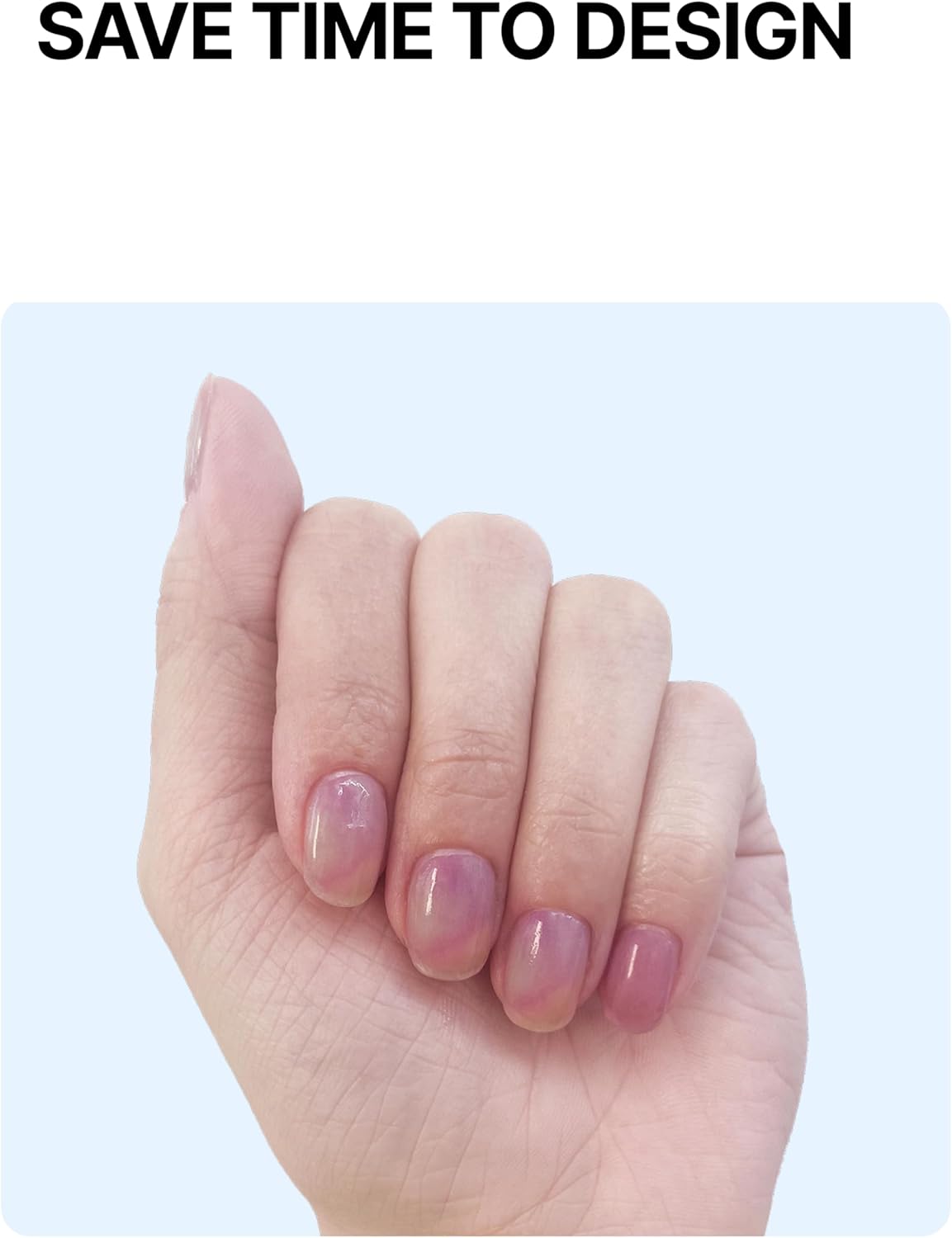 UUUUUU Semi Cured Gel Nail Strips | Salon-Quality | UV Free Gel Nail Wraps for Women | Easy Peel&Stick | Long-Lasting up to 14 Days | 28 Strips Set+File & Wipes | Gift-Ready (Cotton Candy)