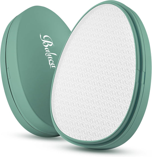BALUCA Glass Foot File Callus Remover for Feet - Nano Glass Foot Scraper Scrubber Dead Skin Removal for Cracked Heels,Professional Pedicure Tool for Home, Salon, and Travel (Green)