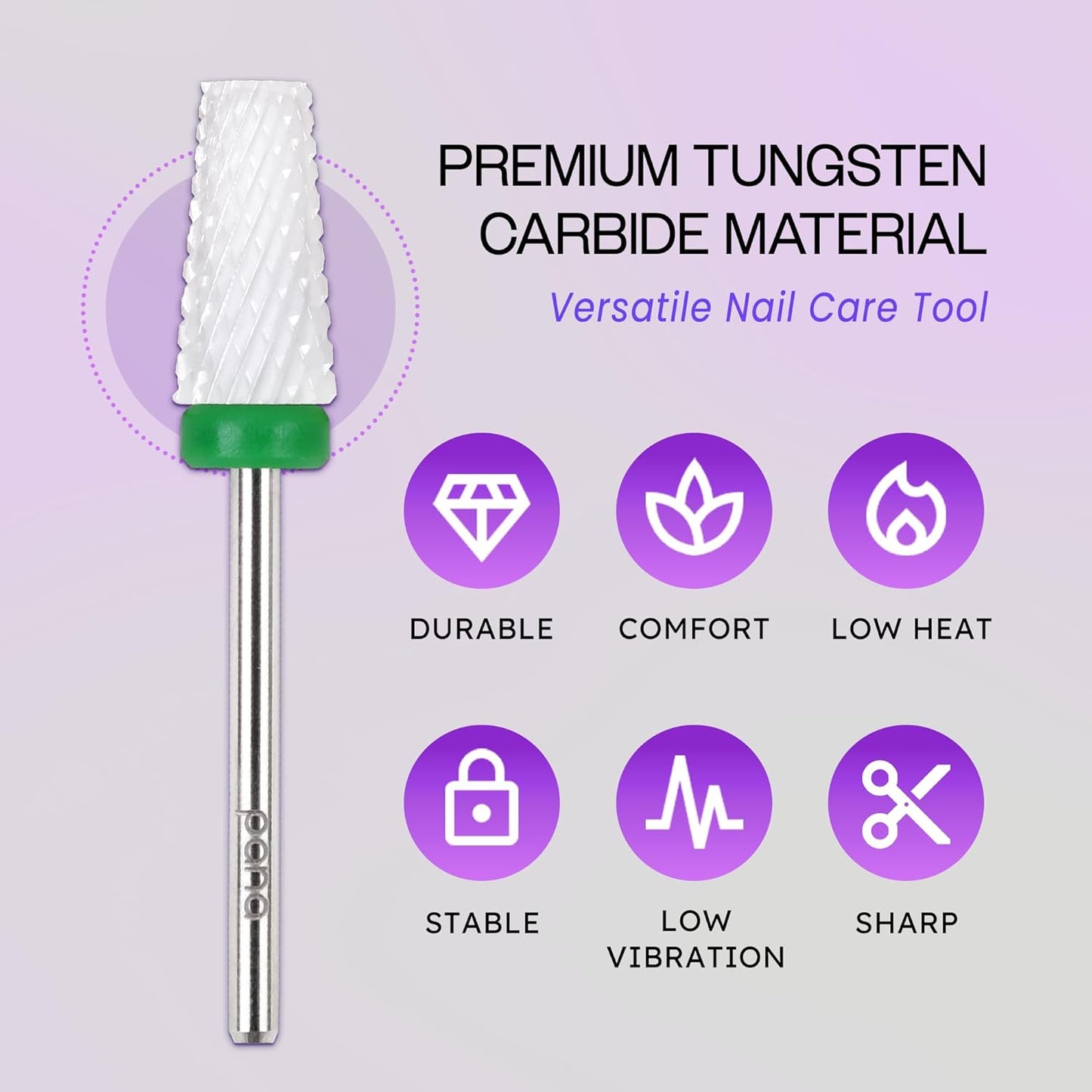 Pana 3/32" Tapered Barrel Nail Bit -For Electric Dremel Drill Machine, Nail Art Design, Manicure, Pedicure, Nail File, Cuticle Clean etc. (Gold Silver or Ceramic) (Coarse, Ceramic)