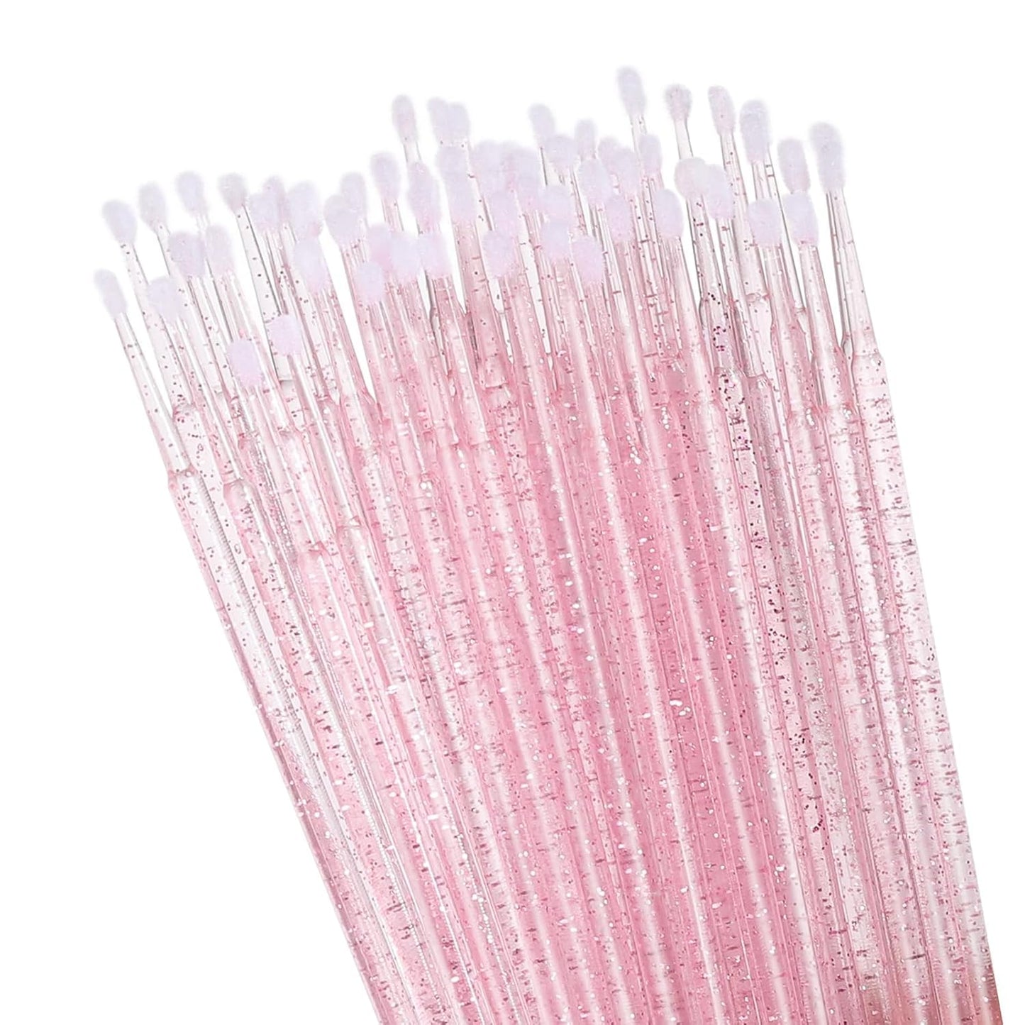 800 Pieces Microswabs for Eyelash Extensions, 10CM Lash Cotton Swabs, Microfiber Wands Brush for Lash Removal, Clean Mascara (Simple Packaging)-(Crystal Pink)