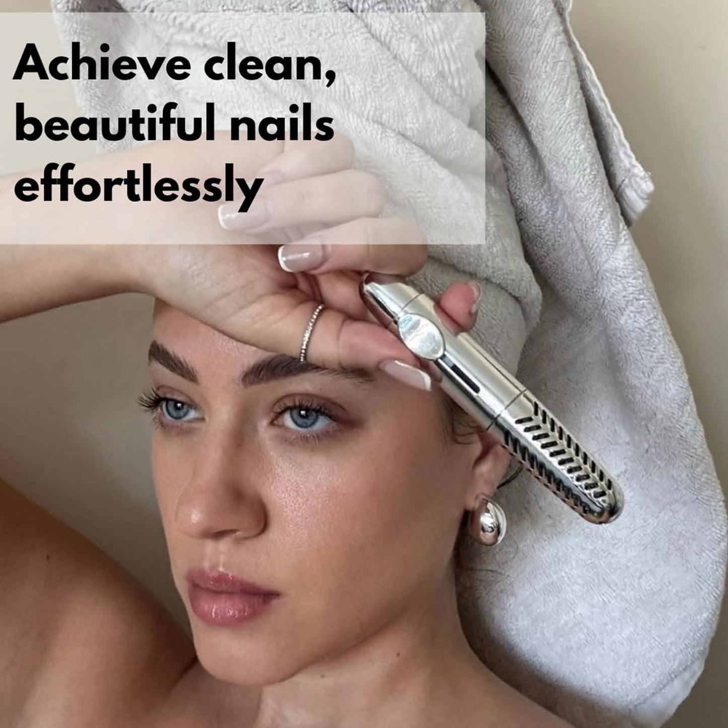 Silver Nail Brush for Cleaning Fingernails & Manicure-Safe Antibacterial Hand Wash – Portable Soft Bristle Nail Scrubber with Keychain with 100ml Moisturizing Hand Soap