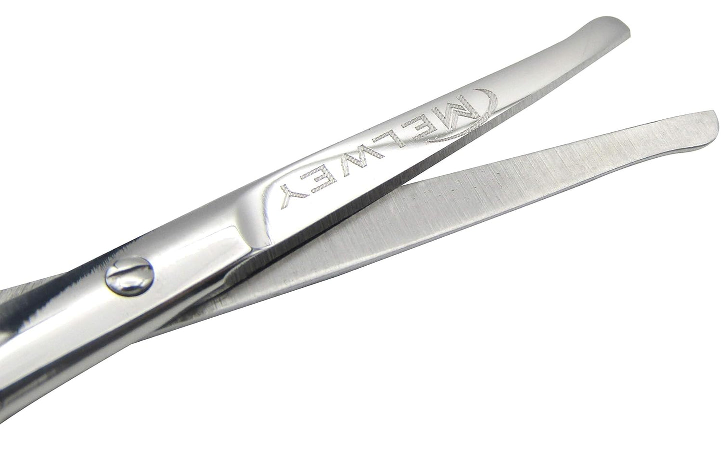 Rounded Stainless Steel Facial Hair Scissors – Safety Scissors for Nose Hair, Eyebrows, Eyelashes, Mustache, Beard, and Baby Nails