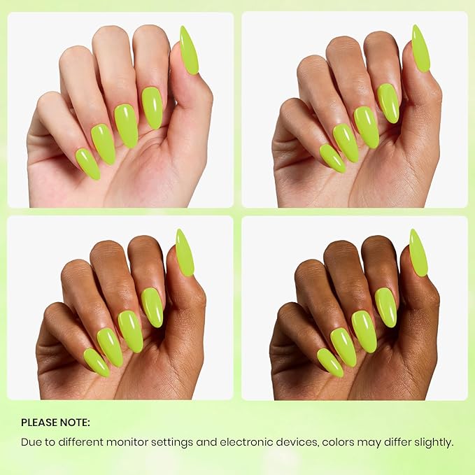 Beetles Light Green Gel Nail Polish - Halloween Chartreuse Green Color Gel Polish Soak Off UV LED Nail Art Design Manicure Salon DIY 1Pcs 15ml