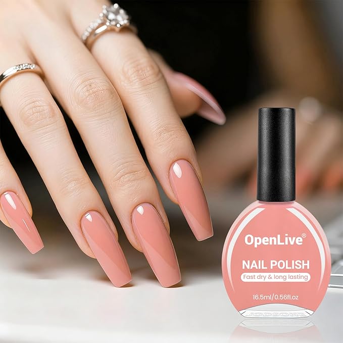 16.5ml Rose Pink Perfume Nail Polish Large Volume Quick Dry Nail Polish, Long Lasting Shine, Fingernail Toenail Nail Art DIY Home Travel Nail Art Gift