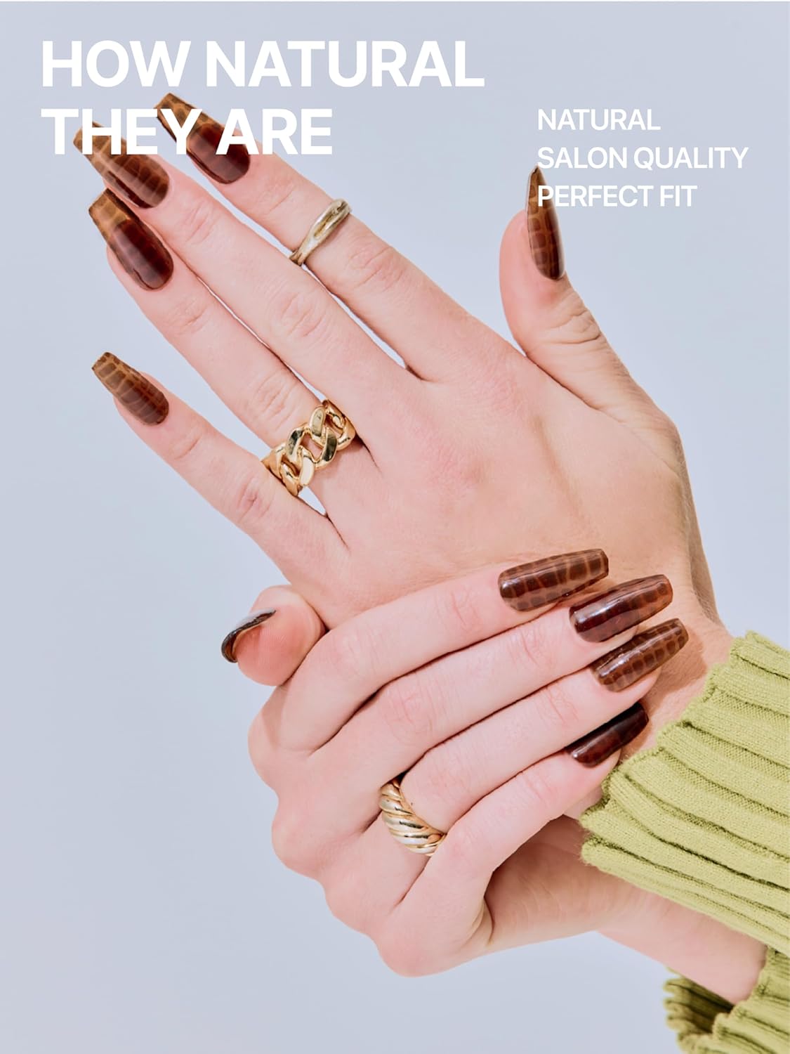 UUUUUU Semi Cured Gel Nail Strips | Salon-Quality | UV Free Gel Nail Wraps for Women | Easy Peel&Stick | Long-Lasting up to 14 Days | 28 Strips Set+File & Wipes | Gift-Ready (UGN100 Guccimay Kim)