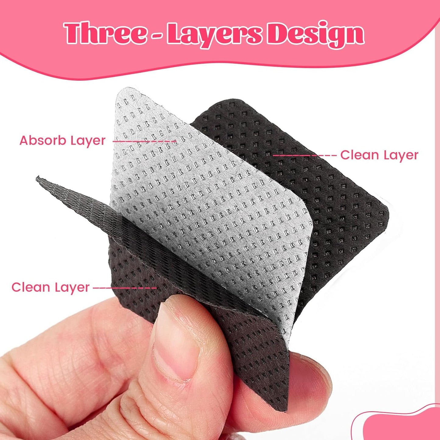 MAYEEN Lint Free Nail Wipes 400PCS Non-Woven Fabric Nail Polish Remover Wipes No Lint Nail Wipe for Gel Nails Eyelash Extensions Glue Cleaning Pad Nail Supplies