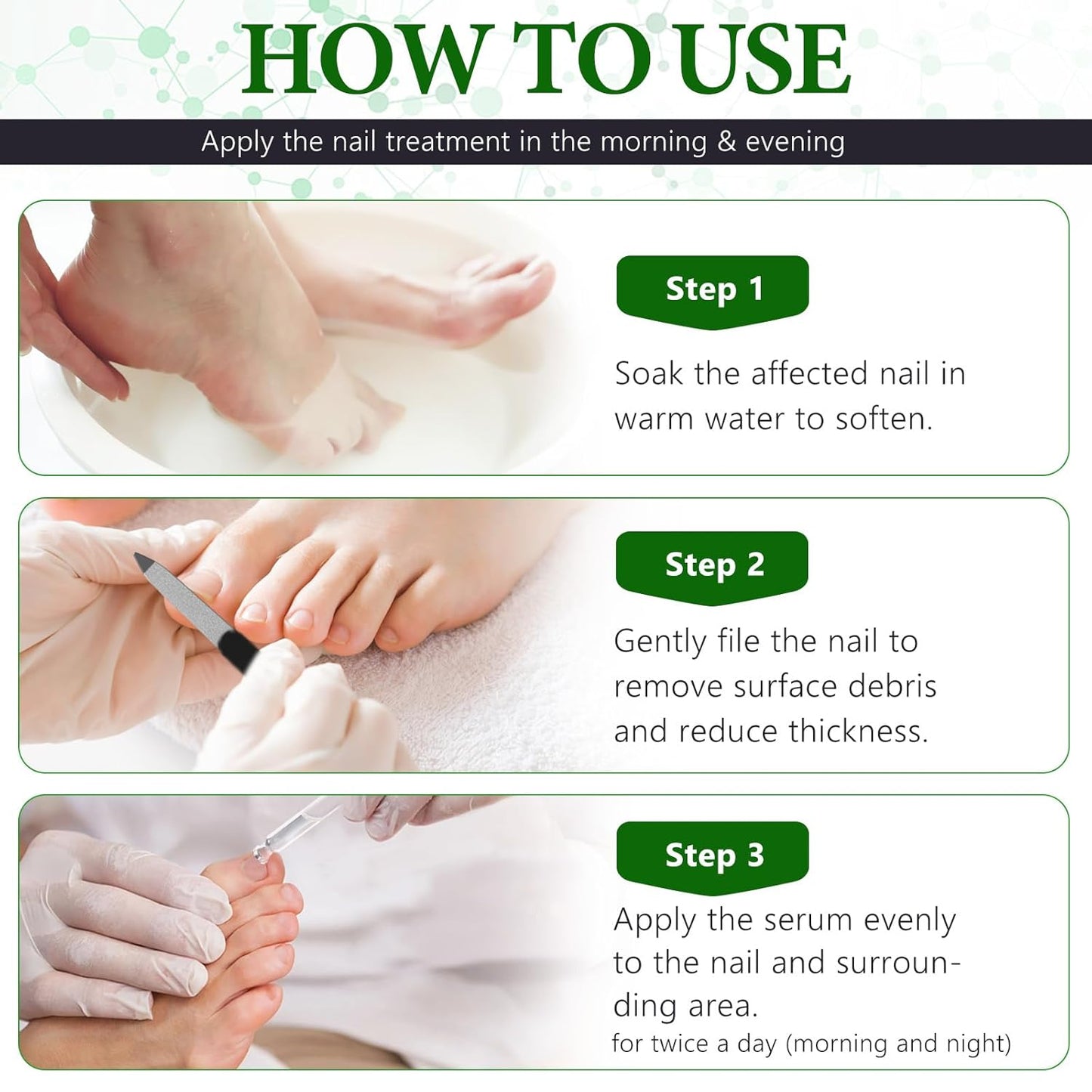 7 Days Nail Fungus Treatment Extra Strength, Toe Nail Growth Oil, Ginger Nail Growth Serum, Foot Toenail Serum for Brittle Thin Damaged Nails Strengther and Growth, Repairs Cuticles - 2 Pcs 1 Pack