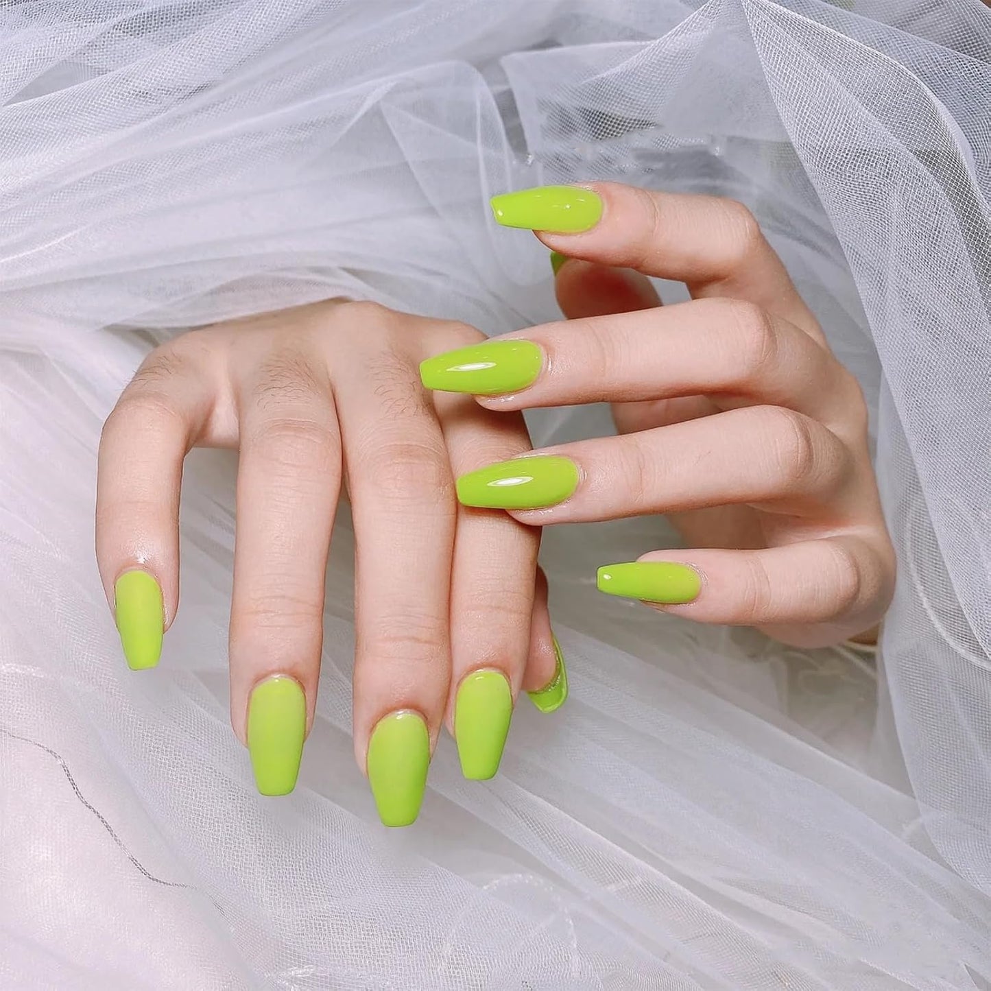 COSMOO Neon Green Quick Dry Nail Polish, 0.41 Fl Oz (Pack of 1), Red