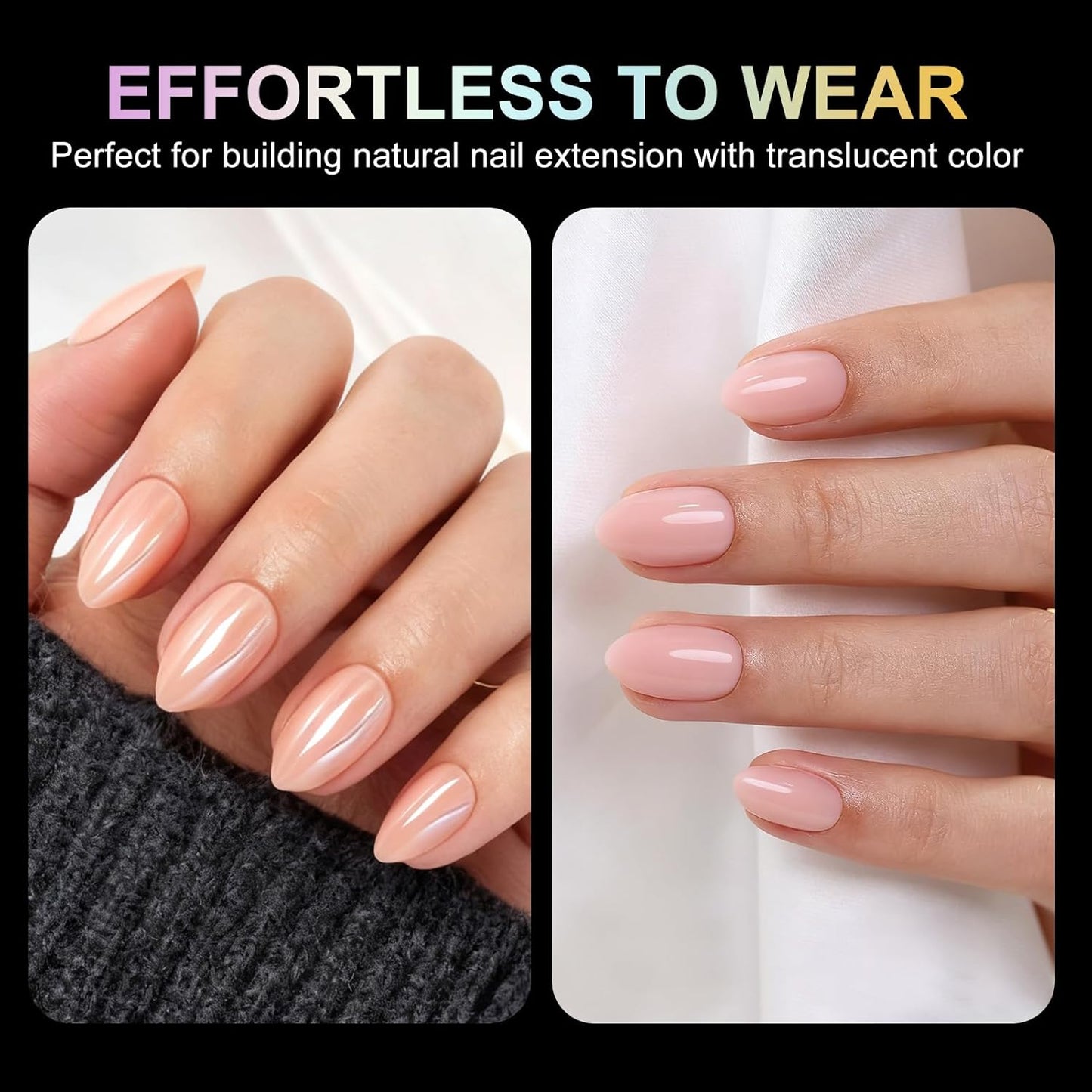 Short Almond Nail Tips 240Pcs Short Fake Nails Soft Press On Gel Nail Tips Pre-Shaped Half Matte Gelly Press on Fake Nails Tip for Acrylic Nail Tip Extension Home DIY & Salon Nails 12 Sizes