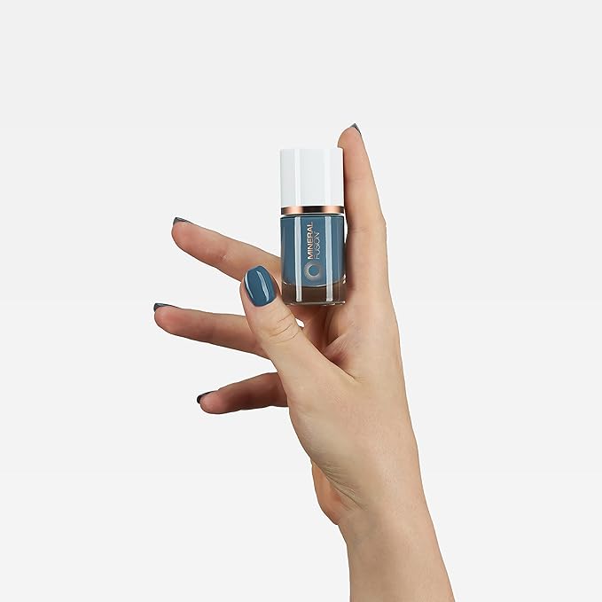 Mineral Fusion Nail Polish, Blue Grey Green, Perfect Storm Perfect Storm 0.33 Fl Oz (Pack of 1)
