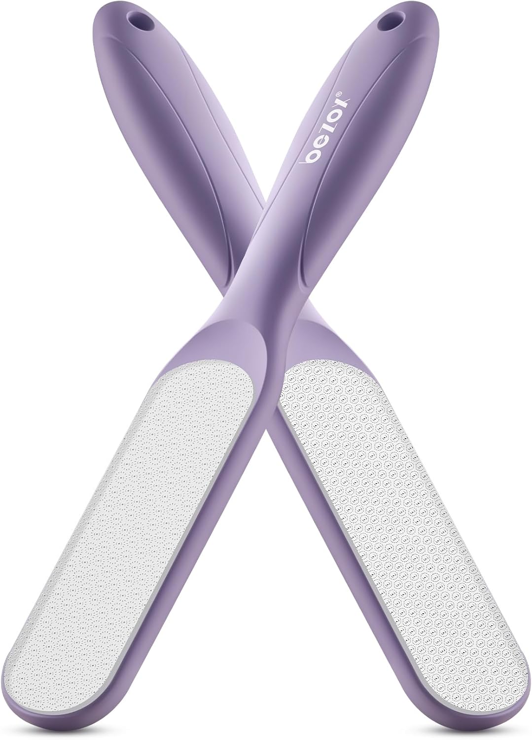 BEZOX Glass Foot File Callus Remover for Feet(1 PCS) - Foot Scrubber for Silky Smooth Heels & Dead Skin Removal | Professional Pedicure Heel File, Washable Foot Scraper - Purple