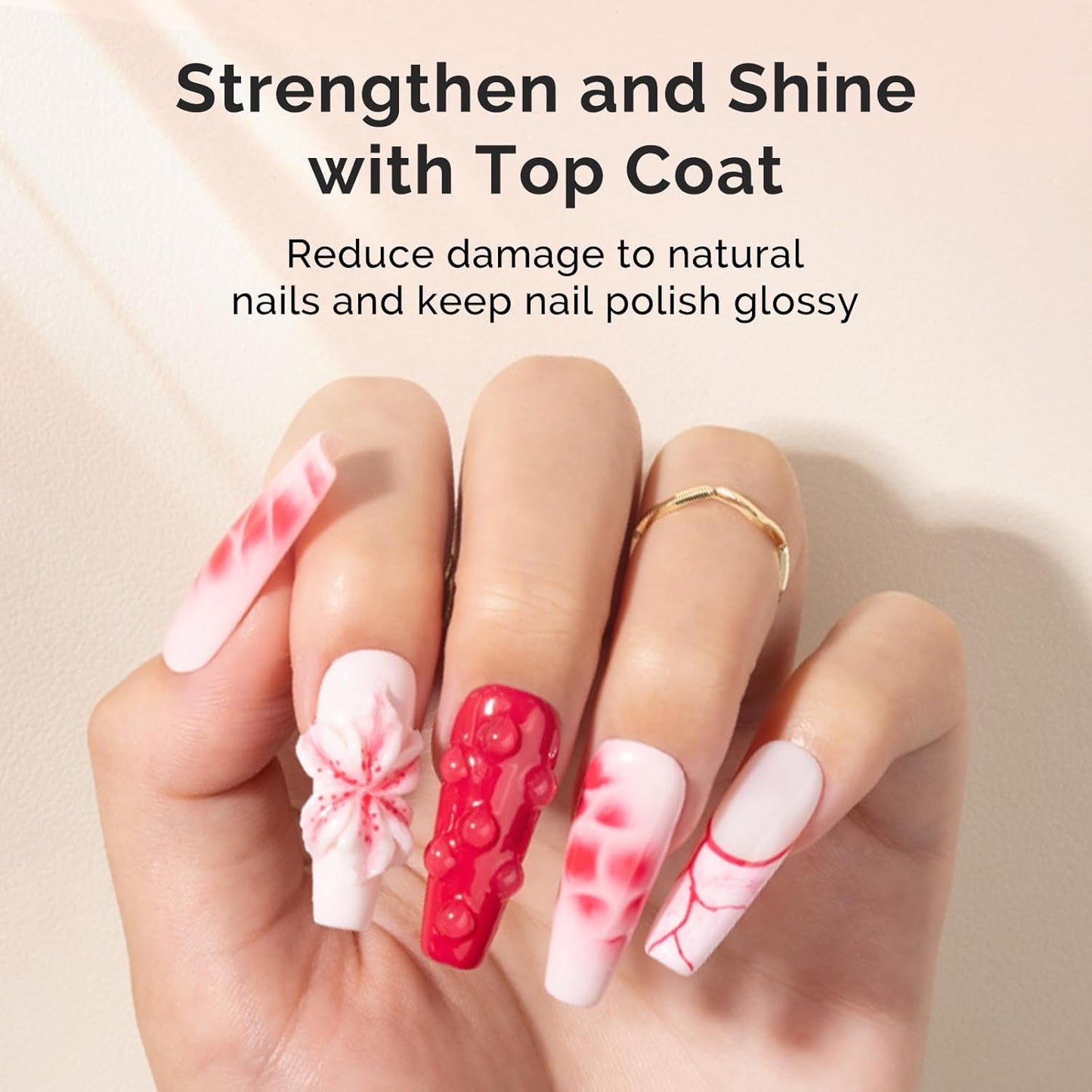 MelodySusie Hema Free Blooming Gel and Top Coat Set HEMA, HPMA, TPO Free for Nail Design 0.5 Fl Oz Marble Watercolor UV Nail Polish Spreading Effect Nail Salon Manicure at Home 2PCS