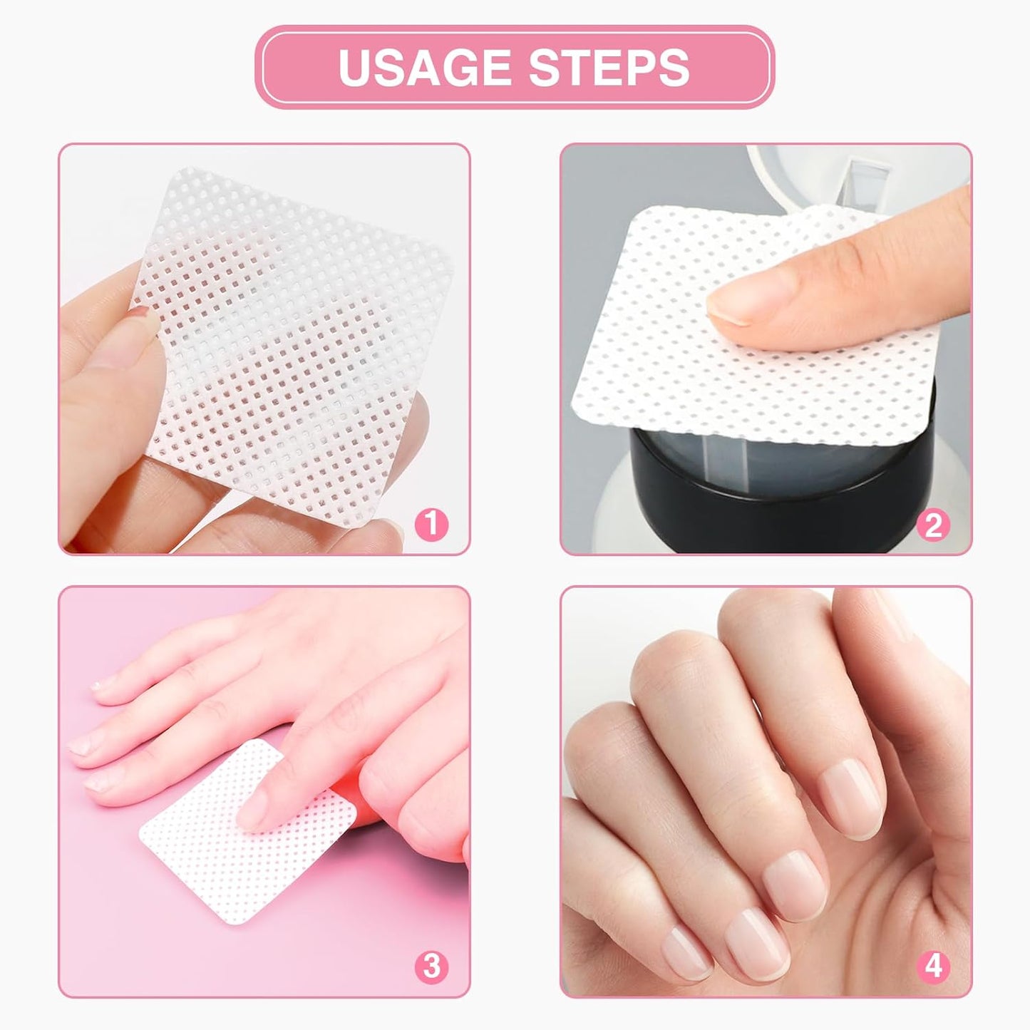 BLUERISE Lint Free Nail Wipes White 2500pcs Nail Polish Remover Pads Soft Absorbable Eyelash Extension Glue Cleaning Wipes