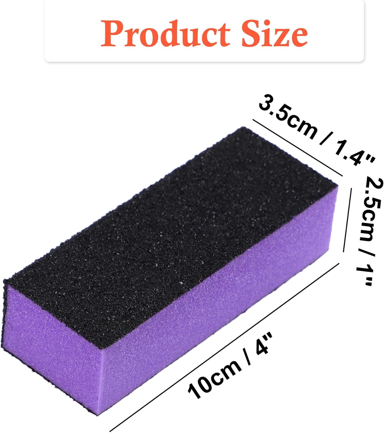 uxcell 4 Way Nail File, 2 Pcs Nail Buffer Sanding Block Manicure Art Tool Shiner Polisher for Women and Men, Sponge Nail Polishing Tool Kits for Professional Salon Home Use, Black Purple