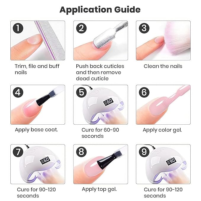 RARJSM Nude Sheer Gel Nail Polish Pale Purple Pink Neutral Skin Tone Color Ice Jelly Pink Gel Polish Transparent Nail GelPolish Soak off UV LED Cured for Home Salon DIY French Manicure 15ml