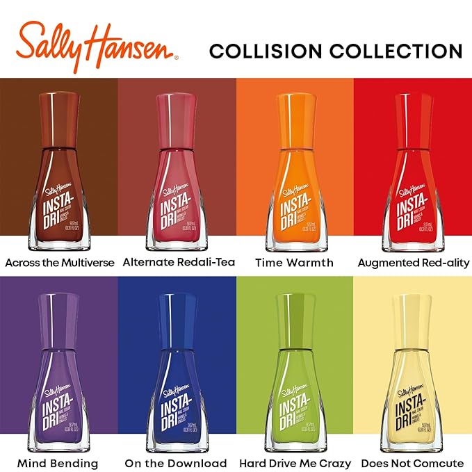 Sally Hansen Insta-Dri Nail Polish | Quick Dry, Long Lasting, Streak-Free Shine | Opaque, Shiny | 530 Does Not Comcute | Pale Yellow Nail Color