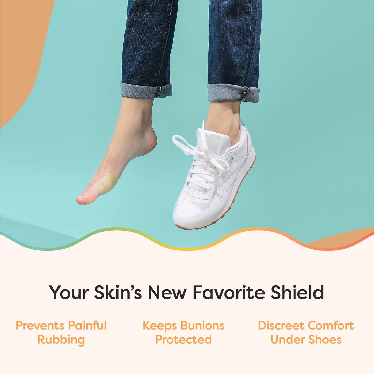 ZenToes Bunion Pads, Adhesive Bunion Cushions for Waterproof Protection, 48 Count