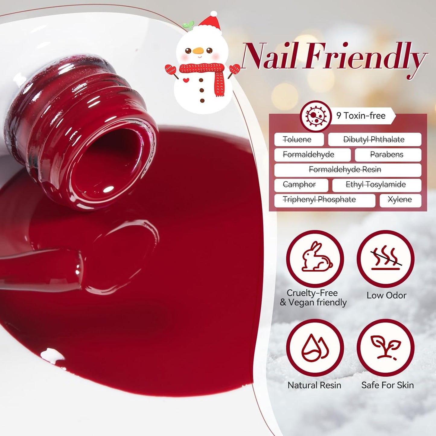 Born Pretty Christmas Gel Nail Polish Sparkle Glitter Green Red Gold Fall Winter Gel Polish Dark Green Burgundy Wine Red Gel Polish Set Nail Art Design Christmas Gift