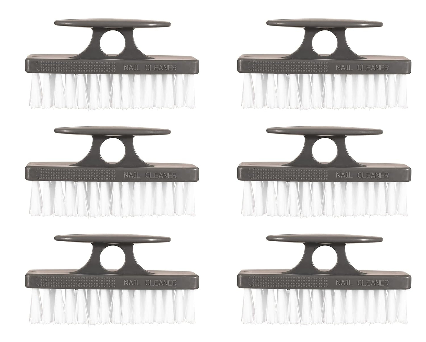Superio Nail Brush for Cleaning Fingernails, Toe & Foot - All-Purpose Stiff Scrub Brush for Home, Kitchen, Work - Black