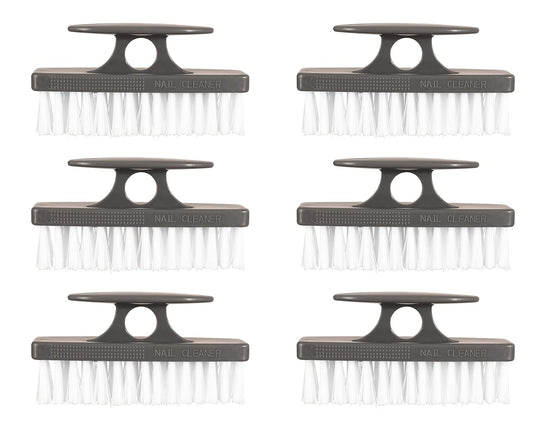 Superio Nail Brush for Cleaning Fingernails, Toe & Foot - All-Purpose Stiff Scrub Brush for Home, Kitchen, Work - Black