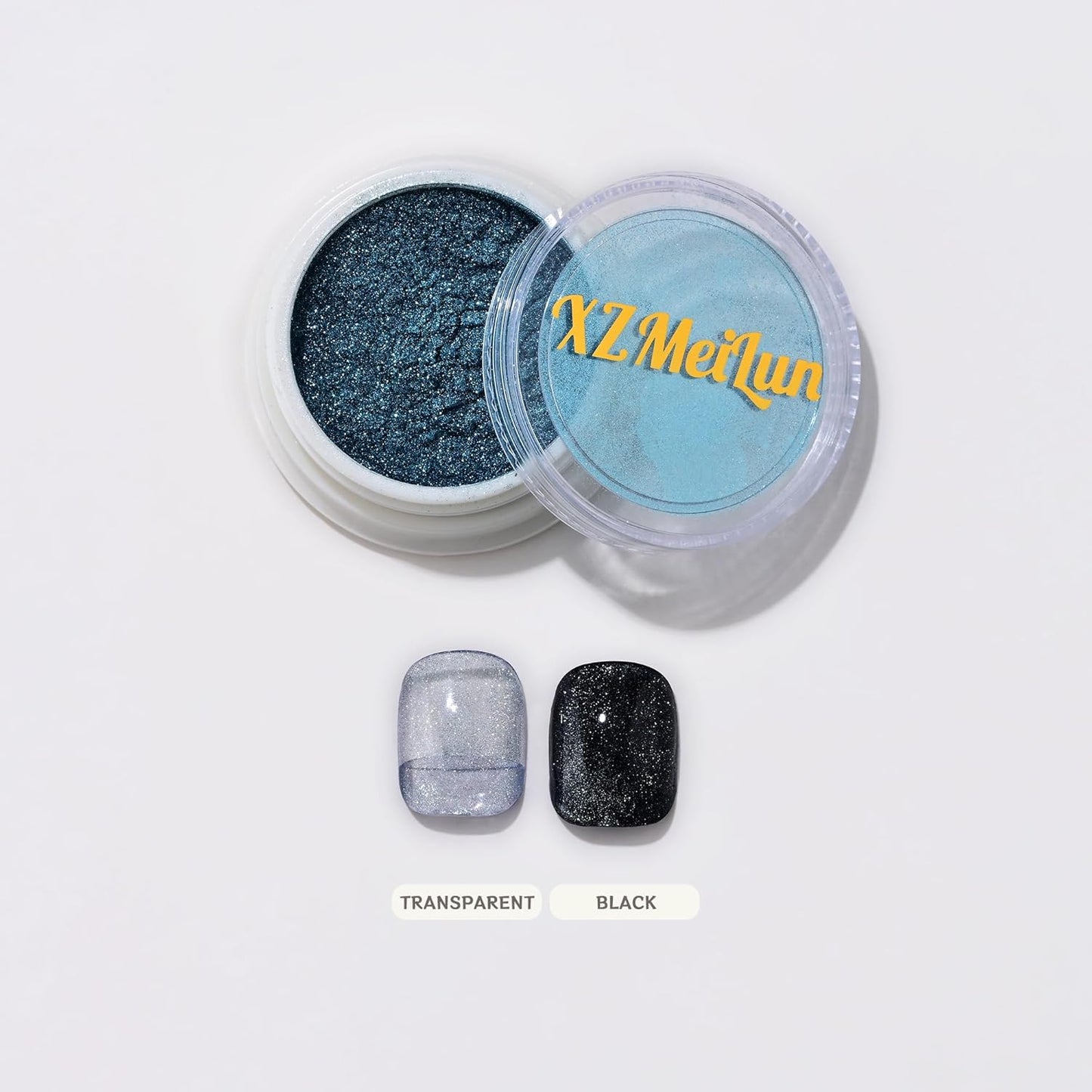 Cat Eye Nail Powder, Big-Capacity 0.8g 9D Cat Eyes Magnetic Powder Light Blue Magic Mirror Effect Pigment Holographic Nail Art Glitter, Can Mixed with Builder Gel Nail Polish for Use