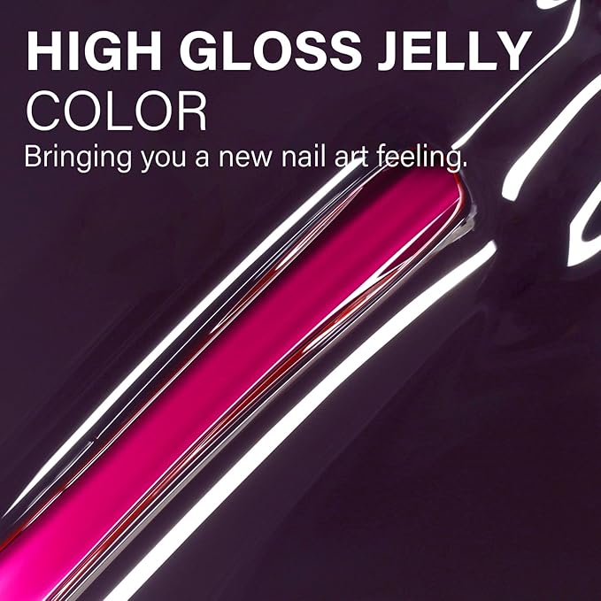 AILLSA Dark Red Gel Nail Polish, 15ml Soak Off UV LED Cure, Nail Gel for DIY Manicure at Home & Salon