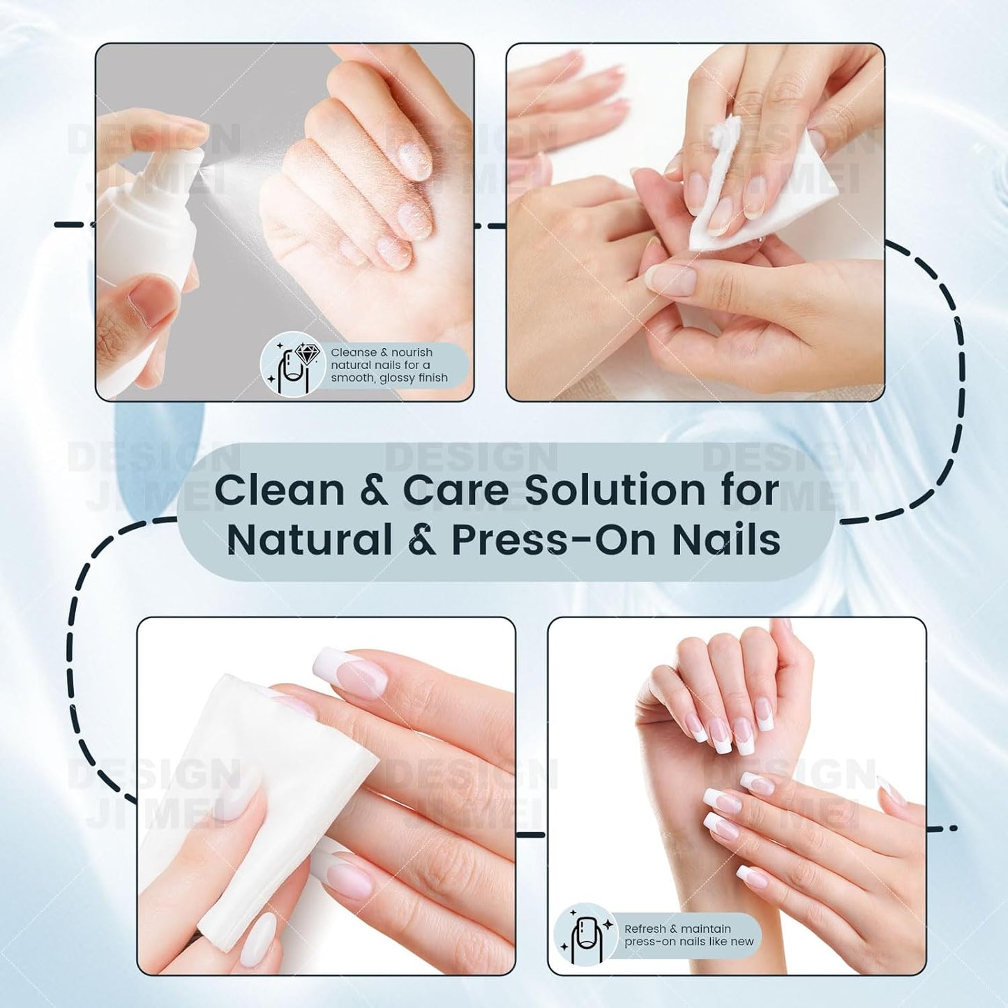 BENGONG 5-in-1 Multi-Functional Spray Professional Gel Polish Remover for Nails Care for Press-On Nails & Natural Nails Brush Cleaner Nail Polish Remover & Remover For Glue, Gel- 3 Fl oz