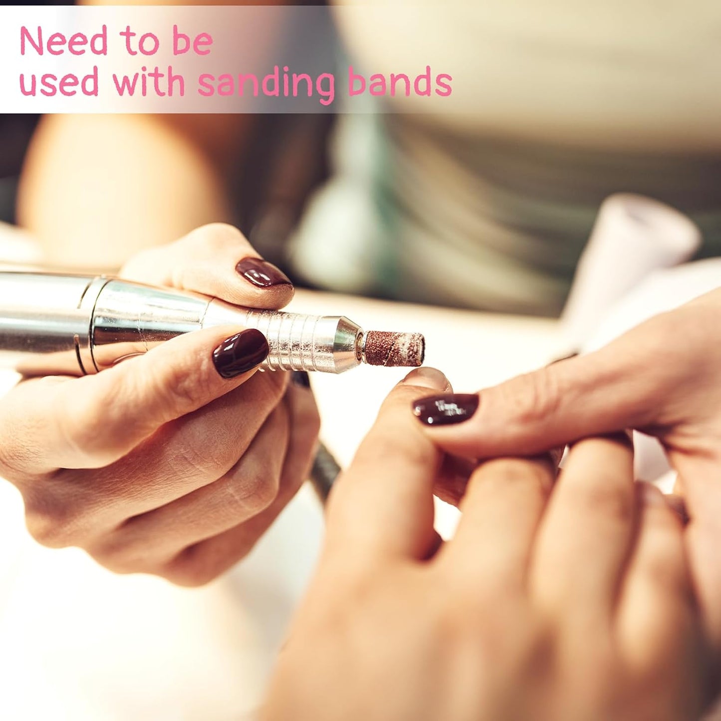 8 PCS Mandrel Nail Drill Bits, Mini Mandrel Nail Bit, Sanding Bands for Drill Shaft 0.12 Inch & 0.23 Inch Small Sanding Bands Bits for Electric File Machine Manicure Accessory