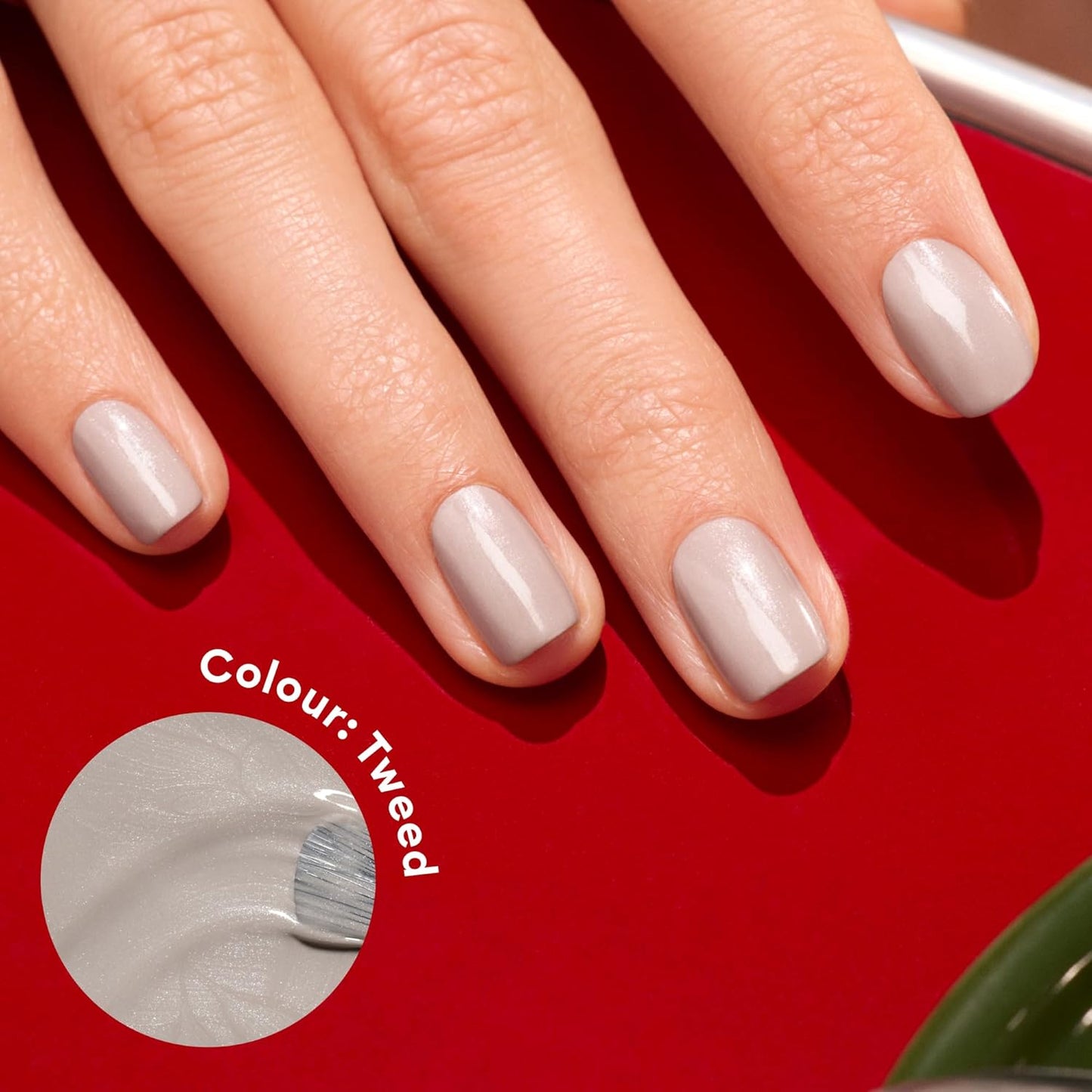 Manucurist Green Tweed - Grey Nail Polish - 9-Free, Vegan and Plant-Based - Quick Dry Manicure - Non Toxic - Made in France - 0.5 fl oz
