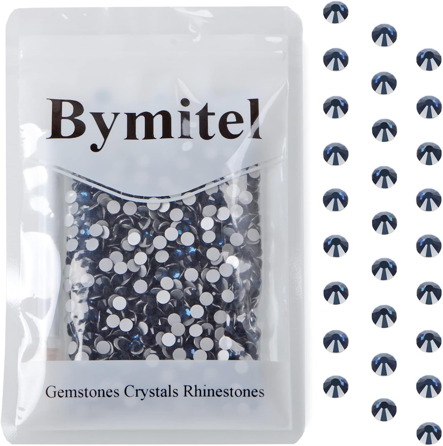 1440PCS Art Nail Rhinestones Non Hotfix Glue Fix Round Crystals Glass Flatback for DIY Jewelry Making with one Picking Pen (ss20 1440pcs, Montana)