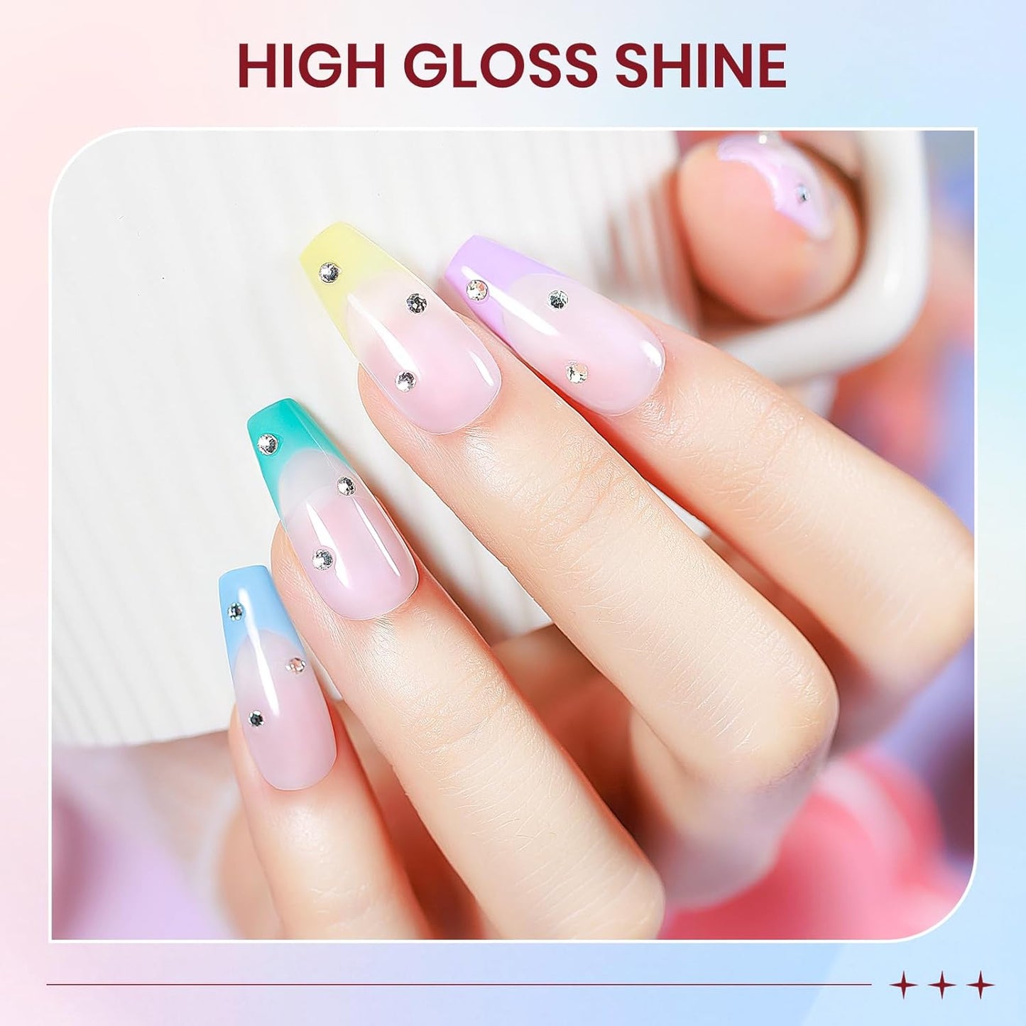 Pastel Nail Polish Set, Quick Dry Spring Summer Macaron Nail Polish Non Gel Air Fast Drying Fingernail Lacquer Natural Neutral Manicure DIY Salon Gift(Pink Yellow Purple Blue Green Colors)
