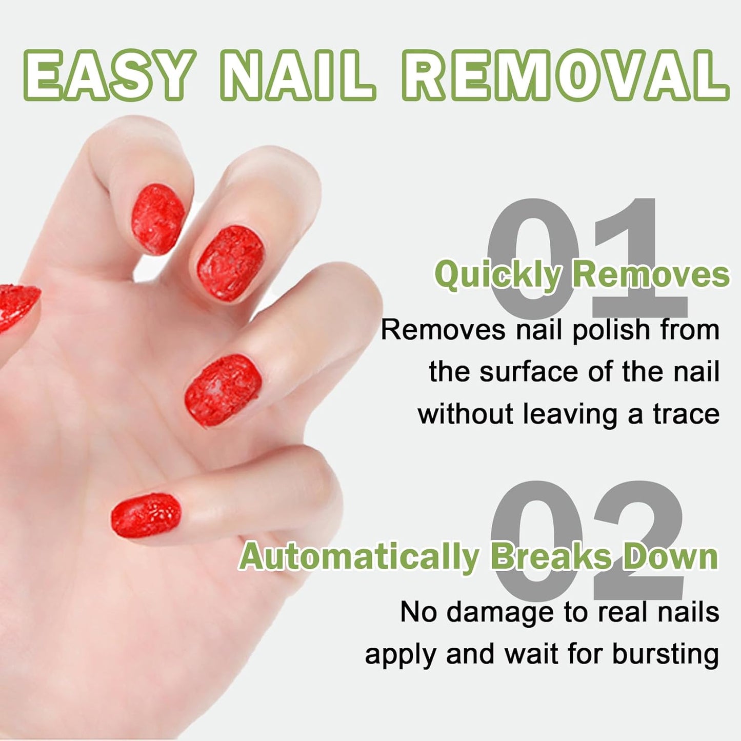 Magic Remover Gel Polish,2PCS Gel Nail Remover,Professional Gel Remover for Nails,Quickly and Easily Removedor de Esmalte Gel (15ML)