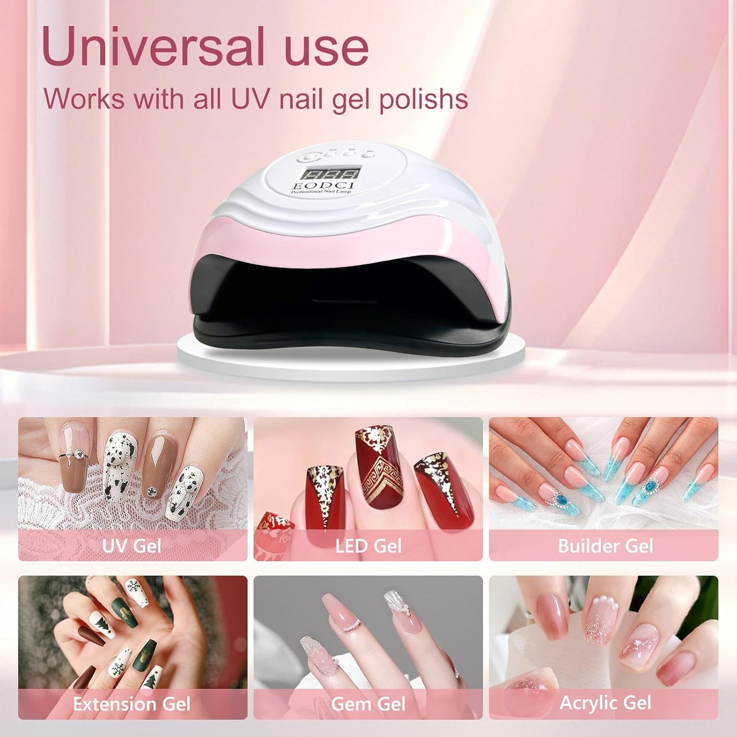 168W UV LED Nail Lamp, UV Light for Nails Dryer for Gel Nail Polish Curing Lamp, Auto Sensor, Professional Nail Light,Compatible with All Gel Types