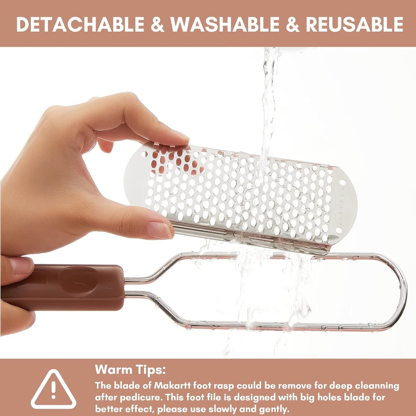 Makartt Foot File: Colossal Foot Scrubber Metal Foot Spa Pedicure Tools Callus Remover for Feet Dead Skin Care Removers Scraper Professional Rasp Callus Shaver Removal