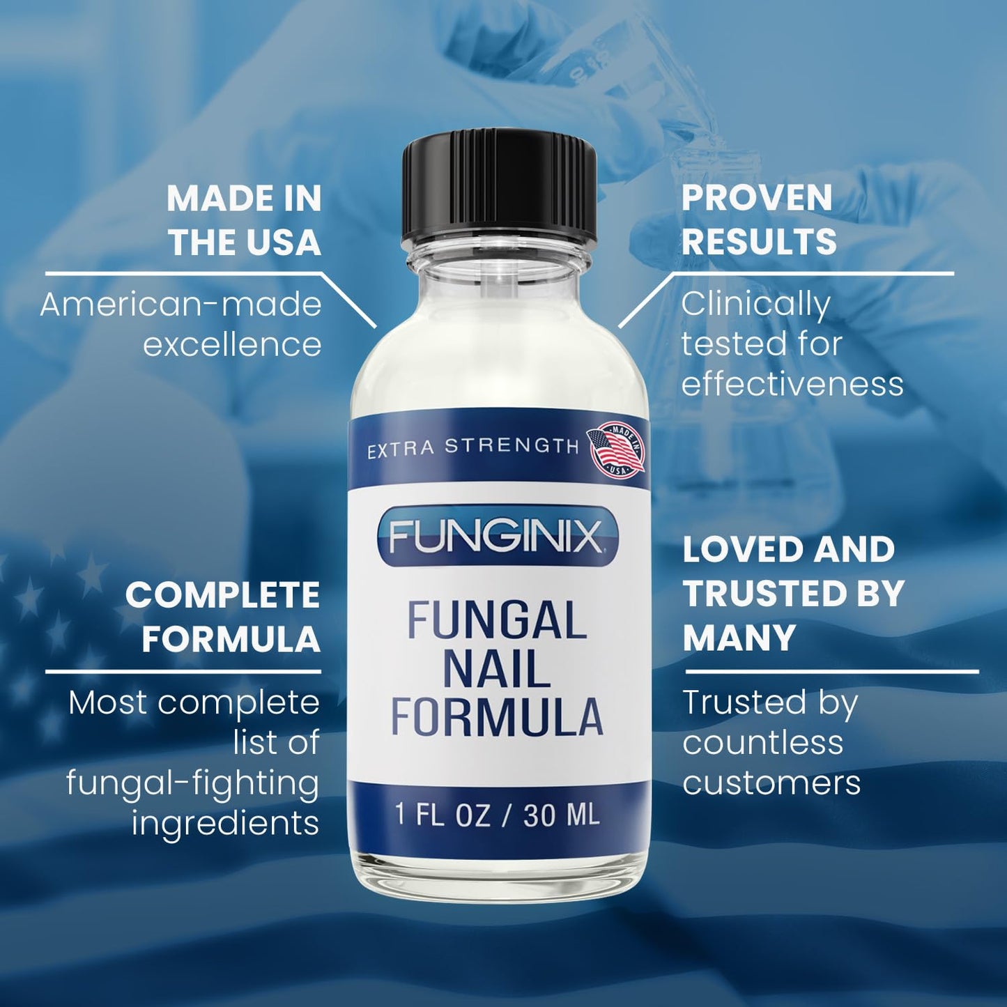 FUNGINIX Toenail Fungus Treatment Extra Strength - Antifungal Nail Treatment With 10% Undecylenic Acid & Tea Tree Oil - Nourished by 15+ Natural Oils & Botanicals - Made in USA (Packaging May Vary)