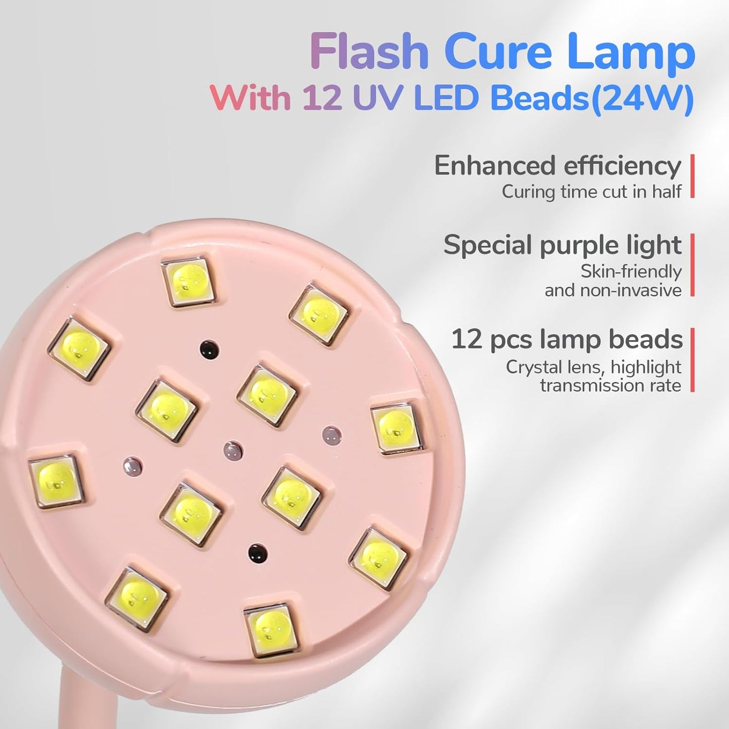 LIORA UV LED Nail Lamp - Gooseneck UV Light for Gel Nails, Cordless USB Rechargeable Flash Curing Ligth with 4 Timers & Auto Sensor, Nail Dryer Gel Polish Light for Salon Home DIY