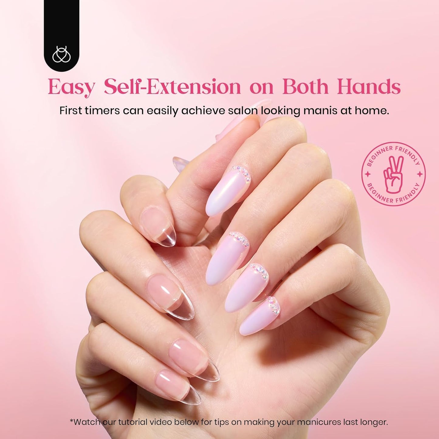 Beetles Gel Nail Tips Medium Almond: 15 Sizes 630Pcs Easy Nail Extension, Full Cover Clear Soft Nail TipsAcrylic Press On False Nails for Gel Nail Polish Gifts for Women